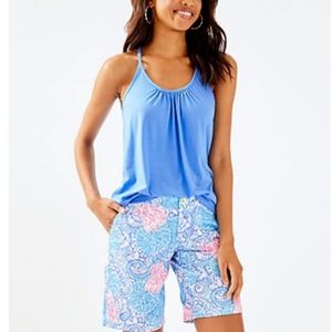Lilly Pulitzer Chipper Shorts Blue Haven "Raising Shell" Coveted Pattern(Size 6)